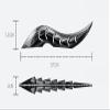 2 Pcs Carbon Fiber Dragon Horns Roof Trim for VW Touareg 3 (III) CR7 I 2018-2023, Aerodynamic Shark Fin Style Car Top Spoilers Sports Racing Winglets,Redcarbon Fiber view 2