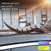 2 Pcs Carbon Fiber Dragon Horns Roof Trim for VW Touareg 3 (III) CR7 I 2018-2023, Aerodynamic Shark Fin Style Car Top Spoilers Sports Racing Winglets,Redcarbon Fiber view 4