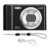 48MP Digital Camera with 2.7K Video, 2.4 Inch IPS Screen, 8X Digital Zoom Autofocus Portable Camera for Kids and Students, Built - in Fill Light, Supports 128GB SD Card (Black) view 1