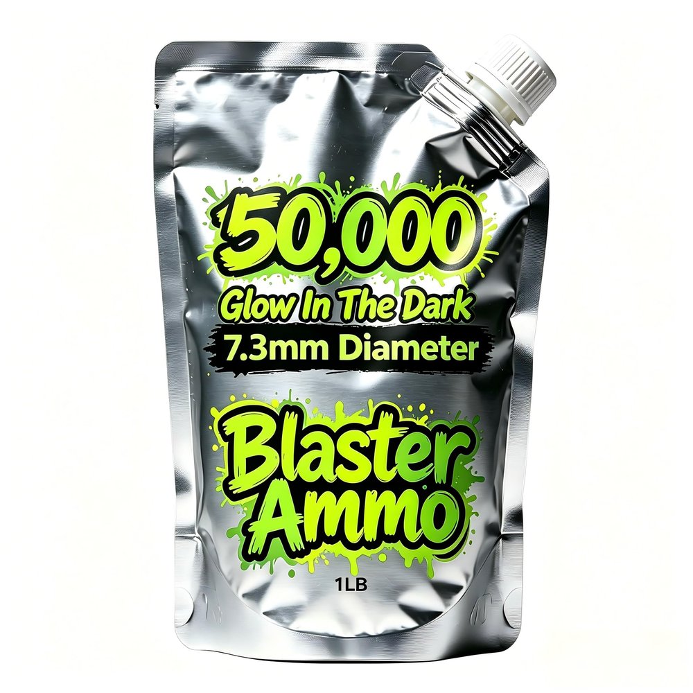 EMERBU Glow in The Dark Ammo for Gel Splat Blaster(50,000) Non-Toxic for Ages 15+