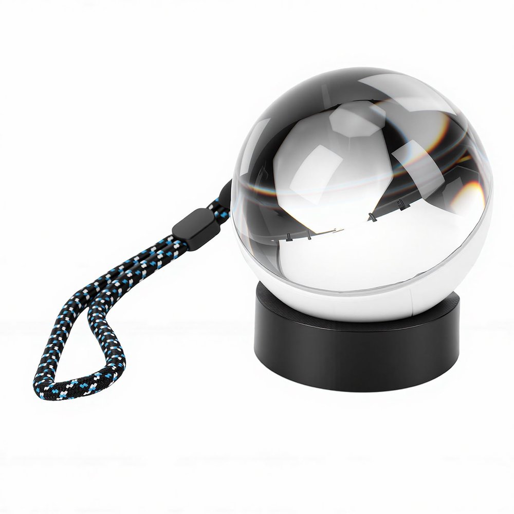 YUEHISY Crystal Ball Video Player for Gifts, Memory Sphere Orb with 4GB Uploadable Photos, 7cm, 3H Play, Touch Play for Home Decor