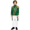 Raenseen Boys Marching Band Uniform Royal Prince Outfit Cosplay Swallow-tailed Coat Halloween Costuem for Prom Green 11-14 Years view 4