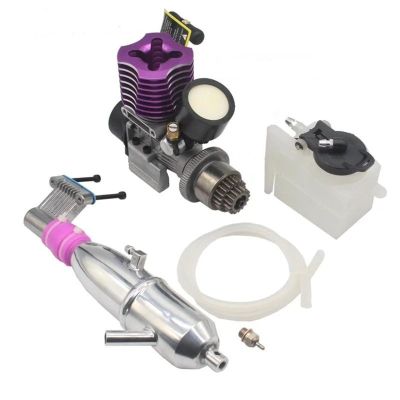 RC Car Replacement for HSP 02060 VX18 VX16 1/10 Engine 2.74cc Pull Starter for Nitro RC Car On-Road for Buggy Monster Truck Parts(Double Gear)