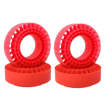 RC Modifications Spare for TRX4 for SCX10 for Capra TF2 GEN8 1/10 118-122mm (4.75" OD) 1.9" Wheel Tires 4pcs Silicone Rubber Insert Foam RC Crawler Rigs(Red)