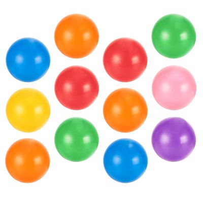 Replacement Balls, Compatible with VTech, 12 Pieces 1.57 Inch Thick Multi Colored Plastic, Soft, Keeps its Shape, Air Filled Ocean Balls, Sturdy and Dependable, Easy to Clean