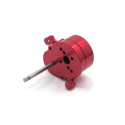 RC Upgrades Models for WPL for D12 1/10 RC Car Parts Metal Upgrade Replacement Medium Wave Gearbox Remote Control Accessories(Red)