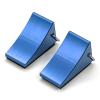 RC Models Components for Axial for Scx10 for Traxxas for TRX-4 D90 1/10 2pcs Metal Wheel Chocks Blocks Tyre Slip Stopper Non Slip RC Crawler Car(Blue) view 1
