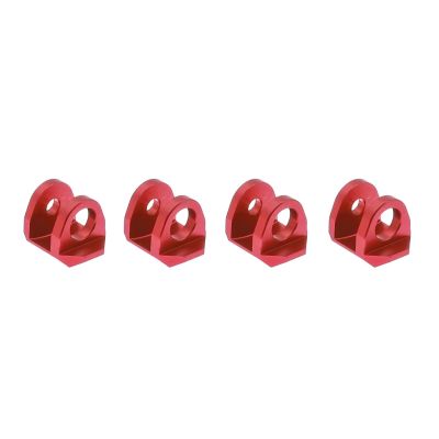RC Upgrades for Arrma for Mini for Mojave for GROM for Granite for Grom for Typhon 1/14 1/18 4pcs Metal Shock Absorber Protection Cover Cap Protector(Red)