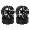 1.9in RC Beadlock Wheel Rims, Aluminum Alloy Beadlock Wheel Rim Set with Reusable Hub, Precision Replacement for Traxxas Axial SCX10 HSP HPI view 4
