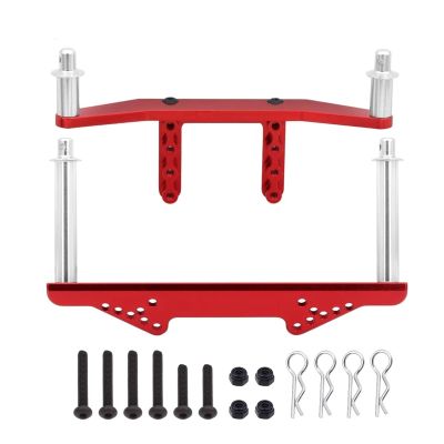 RC Car Replacement for Traxxas for Slash 2WD for Rustler for Stampede for VXL 1/10 Metal Front and Rear Body Mounts with Struts RC Car Upgrade Parts(Red)