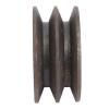 Double Groove Metal Motor Belt Pulley, H Hole 12x17mm Steel Pulley for Brushed Brushless DC Motor, Precision Drive Component with 66mm Diameter for Motor System view 2