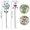 Butterfly Outdoor Windmill, 117cm/46inch Kinetic Wind Spinners Outdoor 360 Metal Windmills, Butterfly Garden Wind Spinners for Yard, Garden, Lawn Decor,B2Packs view 2