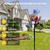 Butterfly Outdoor Windmill, 117cm/46inch Kinetic Wind Spinners Outdoor 360 Metal Windmills, Butterfly Garden Wind Spinners for Yard, Garden, Lawn Decor,B2Packs view 3