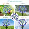 Butterfly Outdoor Windmill, 117cm/46inch Kinetic Wind Spinners Outdoor 360 Metal Windmills, Butterfly Garden Wind Spinners for Yard, Garden, Lawn Decor,B2Packs view 4