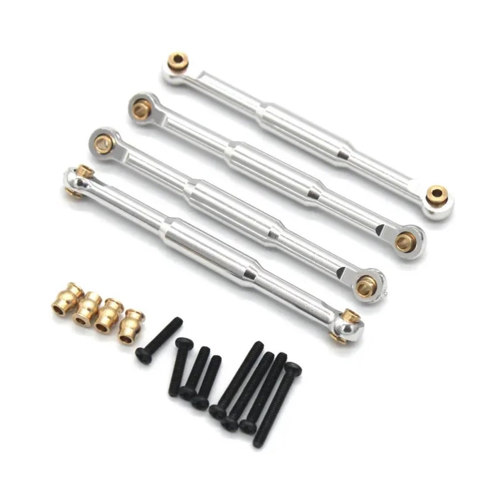 RC Car Parts for FMS for FCX18 for LC80 1/18 Metal Lower Links Remote Control Car Tracked Vehicles Parts and Accessories Upgrades Replacements(Silver)