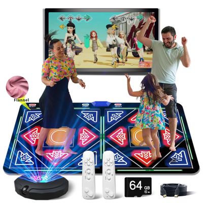 HSAHL HDMI Musical Electronic Dance Mats with Camera,It Features 1030 Games700 Songs64G Memory Card and 81 MV,Double User Fitness Dance Pad Dancing Mat for Kids & Adults, Gift for Boys & Girls