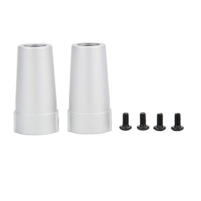 2pcs Aluminum Alloy Rear Axles Bushing, RC Car Rear Suspension Bushing, CNC Precision Machined Bushing with Screws for Wraith AX90018 90020 1/10 Scale Off - Road Vehicle (Silver)