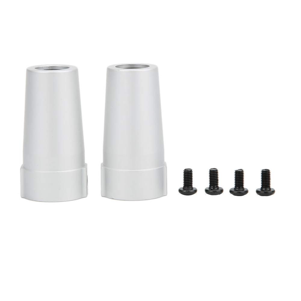 2pcs Aluminum Alloy Rear Axles Bushing, RC Car Rear Suspension Bushing, CNC Precision Machined Bushing with Screws for Wraith AX90018 90020 1/10 Scale Off - Road Vehicle (Silver)