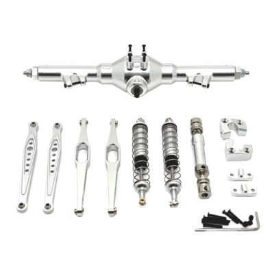 RC Car Accessories for Wltoys 124006 12423 12427 12428 12429 1/12 Metal Rear Axle Drive Shaft Shock Absorber Trailing Arms RC Car Upgrade Parts Kit(Silver)