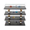 1:64 Parking Garage for Toy Cars, 4-Tier Model Car Display Case with Parking Lot Scene for Toy Cars Clear Collector Showcase with Realistic Details view 1