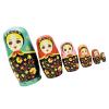 Vmohuyktx 6 Layer Russian Nesting Dolls Wooden Hand Painted Traditional Folk Art Toy for Girl Creative Craft Activity Six Layer Nesting Dolls Wooden Stacking Educational view 4