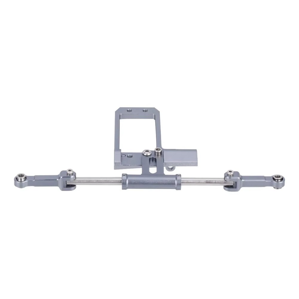 SKDUBRW RC Car Assortment for VP VS4-10 1/10 RC Crawler Car Portal Axle Aluminum Alloy Bta Servo Mount Scale Hydraulic Steering Link Upgrade Kit(Gray)