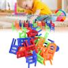 Blaihild 18PCS Balancing Toys, Lightweight Plastic Mini Chairs, Educational Stacking Game Set for Kids and Adults, Multicolor Stacking Toy for Indoor Play view 4