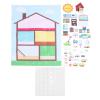 PinzqTrading Room Decor Felt Story Board Set, Felt Storytelling Board for Preschool Learning Activities, 40.16x29.53in Interactive Felt Board with 39 Furniture Pieces for Kids Age 3+ view 1