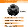 0.6M 24T RC Pinion Gear 5mm Shaft Hardened Steel Motor Gear for 3660 3670 4068 4268 4274 Brushless 775 755 785 Brushed for Tamiya DT02 DT03 for HSP 1/10 for RC Car Truck Buggy Crawler view 2