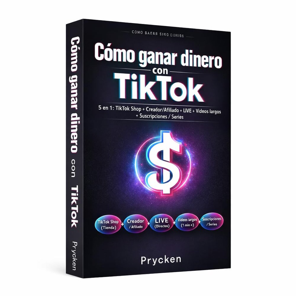 PRYCKEN Cmo ganar Dinero con TikTok Libro: Gua completa para monetizar con TikTok Shop Affiliate UGC Live Videos Largos suscripciones y estrategias de contenido sin inventario(Spanish Edition)