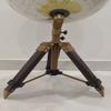 Antique Handicrafts Rotating World Globe with Tripod Stand Elegant Floor Standing Atlas Map, Decorative Home Office, Educational Geography Globe for Adults & Kids, Brown & White view 3