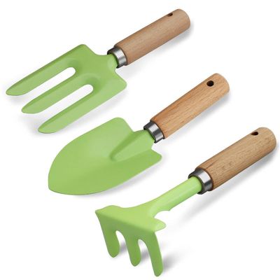 ' s Gardening Tool 3pcs with Wood Handles Includes Shovels Rakes Fork Perfect for Little Hands Backyard Beach Fun Safe Gardening Tool for