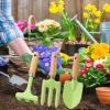 ' s Gardening Tool 3pcs with Wood Handles Includes Shovels Rakes Fork Perfect for Little Hands Backyard Beach Fun Safe Gardening Tool for view 3
