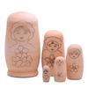 JoyNest DIY Russian Nesting Dolls 5 Pieces Painting Material kit Painting do handicrafts DIY Matryoshka Wood Stacking Nested Set Girl Handmade Toys DIY Wood Colored Set Doll view 1