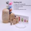 JoyNest DIY Russian Nesting Dolls 5 Pieces Painting Material kit Painting do handicrafts DIY Matryoshka Wood Stacking Nested Set Girl Handmade Toys DIY Wood Colored Set Doll view 3