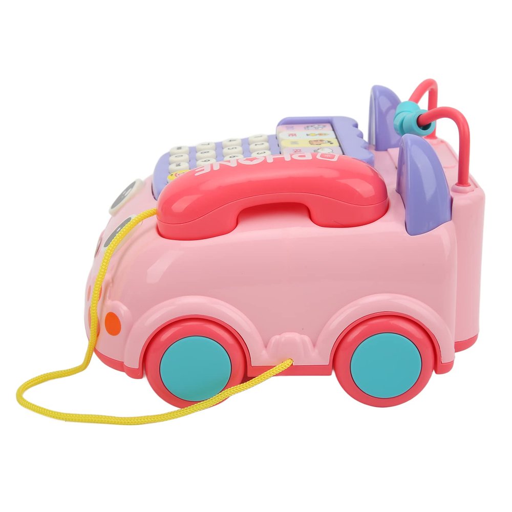 SPYMINNPOO Baby Telephone Toy, Cartoon Simulated Landline Phone with Early Education Music and Role Play Game, for Children Over 18 Months