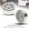 4pcs 1.9inch Aluminum Alloy RC Wheel Hub for 1:10 RC Crawler, Upgraded Solid Hub with Precision Fit for Axial SCX10 SCX10 II 90046 D90 (Silver White Type A) view 3