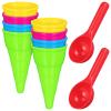 Toddmomy 2 Sets Plastic Ice Cream Cone and Scoop Toy Outdoor Beach Sand Molds Play Set for Kids Toddlers view 1