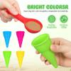 Toddmomy 2 Sets Plastic Ice Cream Cone and Scoop Toy Outdoor Beach Sand Molds Play Set for Kids Toddlers view 3