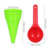 Toddmomy 2 Sets Plastic Ice Cream Cone and Scoop Toy Outdoor Beach Sand Molds Play Set for Kids Toddlers view 4