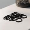 Shophubio Spinlock Collar Washers, Rubber O-Rings for Dumbbell Nut, 25mm Black Replacement Gaskets, Vertical and Flat Options for Barbell Locks(10PCS Flat) view 2