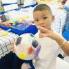 Decours Unpainted Football White Craft Painting Drawing Soccer Coloring Unpainted Model Painting Coloring Drawing view 3