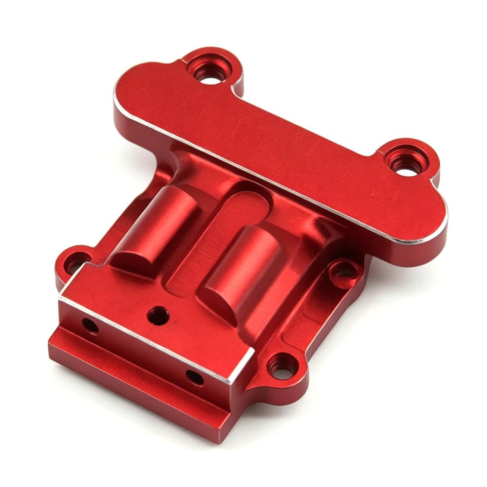 Aluminum Front Gearbox Cover for ARRMA 1/16 Mini Kraton, RC Car Upgrade Parts, Black (Red Front Gearbox Covers)