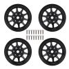 4Pcs Metal 1.9 Inch Wheel Rims for 1:10 RC Crawler, Durable Iron RC Car Wheel Hubs with 10 - Spoke Design, Compatible with Axial SCX10 90046 D90 HSP (Black) view 1