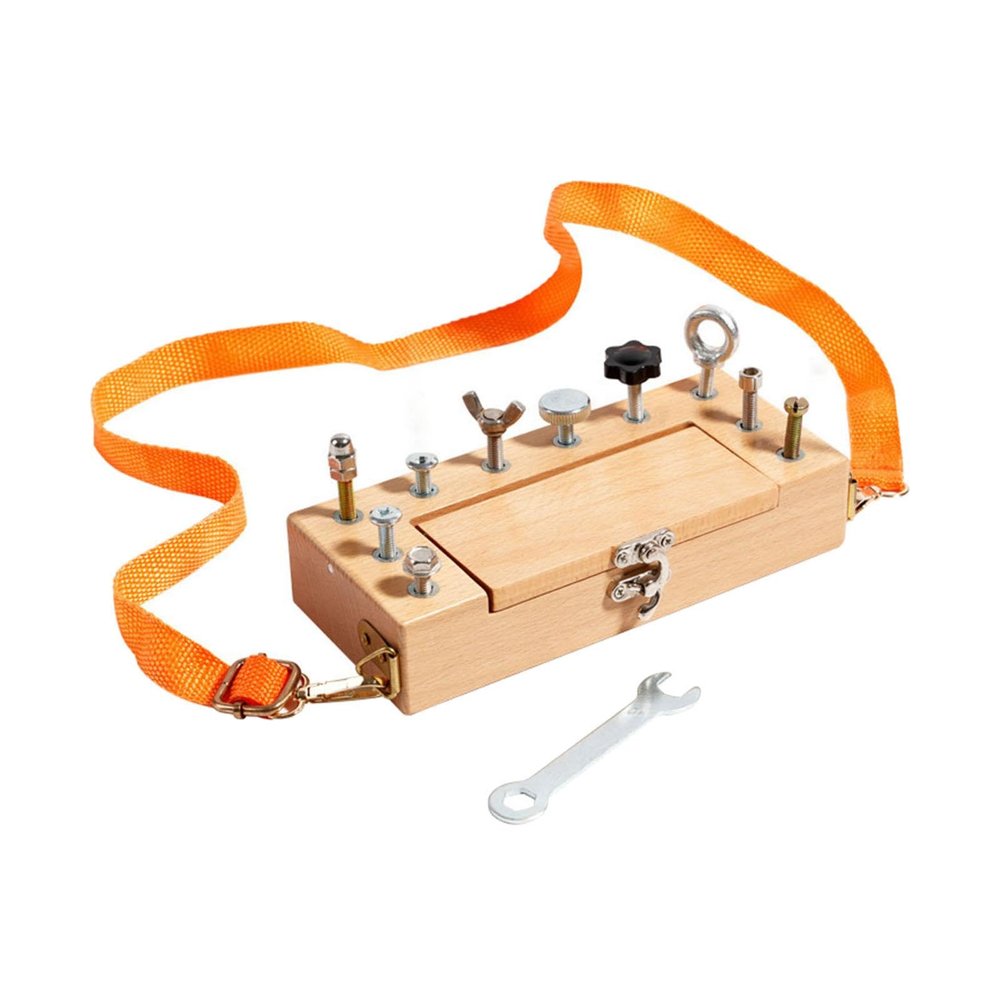 EHJRE Kids Nut Tool Box Toy Set Sturdy Early Education Tool Screwdriver Board Set