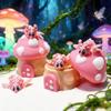 3D Printing Cute Nerd Mushroom House + Mushroom Dragon Model Plastic Ornaments Table Top Decoration Sculpture Ornaments Festival Gifts view 3