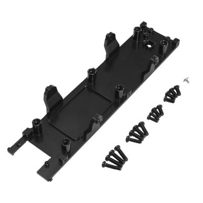 177mm Aluminum Rear Chassis Deck Tail Beam Equipment Tray for JJRC C8823 Unimog 1/18 6WD RC Off-Road Transport Crawler Upgrade Parts (Black)