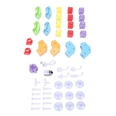 POENVFPO 3D Track Set, USB Rechargeable, Gravity Defying Stunts with Modular Design for Kids STEM Learning and Interactive Play