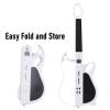 Drfeify Kids Guitar Toy, Stringless Smart Electric Guitar, Rechargeable Musical Instrument for Children with LED Lights (White) view 2