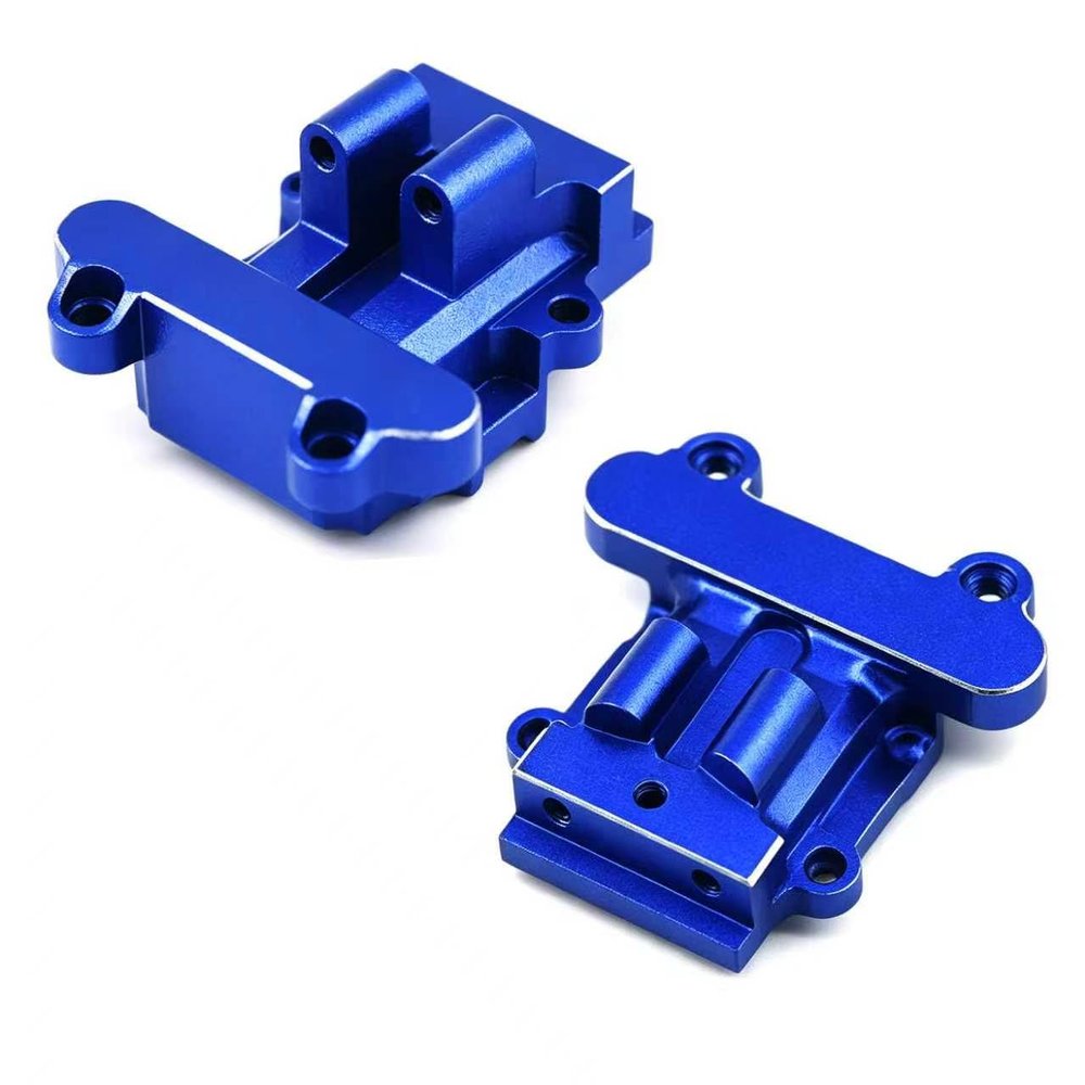 Aluminum Front and Rear Gearbox Cover for ARRMA 1/16 Mini Kraton, RC Car Upgrade Parts, Black (Blue)